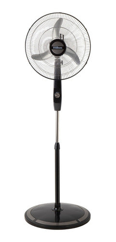 Ventilador De Pie Liliana Vpc18m Turbo Negro Con 3 Palas Color  Plateado De  Metal, 18  De Diámetro 220 v