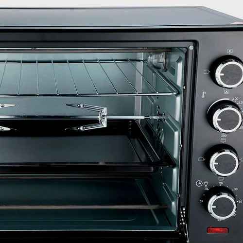 Horno Electrico Smartlife Conveccion Spiedo 70 Litros Color Negro