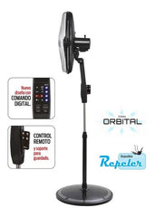 Ventilador De Pie Liliana 20 PuLG Vpd20r Orbital 90w Repeler 50.8 Cm Negro Plata Metal 3