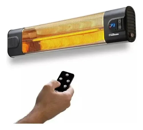Calefactor Liliana Cp2203 Radiante Fibra De Carbono 3 En 1 C Negro
