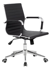 Combo 2 Sillones Ejecutivo Oficina Escritorio Pc Vivendi C Negro Cuero Sintético