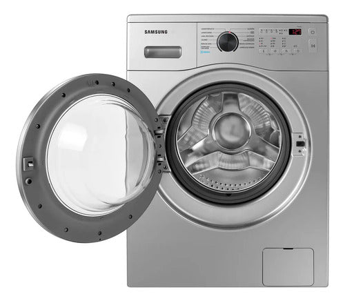 Lavarropas Automático Samsung Inverter 6.5 Kg Silver Plateado