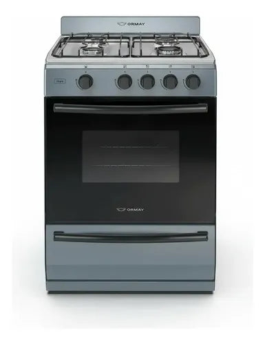 Cocina Multigas Ormay Inox Gris 4 Hornallas Easy To Clean