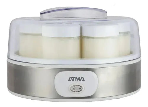 Yogurtera Atma Ymat26n 7 Frascos De Vidrio De 150ml C/u 15w Blanco