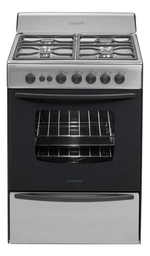 Cocina A Gas Longvie 13601xf Inox Acero Inoxidable