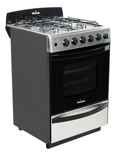 Cocina Multigas Florencia 5538 Acero De 4 Hornallas Clase A Color Acero Inoxidable