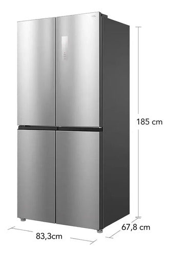 Heladera Cross Door Tcl 428l No Frost Inoxidable Inverter P460cd