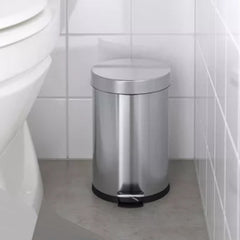 Tacho Cesto De Basura 5 Litros Con Pedal Acero Inoxidable Tm Gris