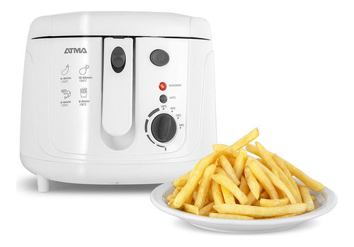 Freidora De Aceite Atma Df5318p Con Cesta Extraíble Blanco 50 Hz/60 Hz