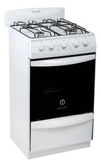 Cocina Escorial Palace Cristal Blanca A Gas Natural 4 Hornallas Con Visor 50l Blanco