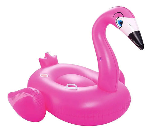 Flotador Inflable Flamenco Grande Bestway 41108 H90kg Cts Rosa Chicle