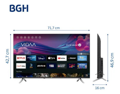 Smart Tv Led 32 Bgh B3225h5 Vidaa Hd Disney Ytube Netflix C