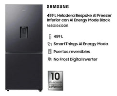 Heladera Samsung Rb50dg6320b1 Inverter 459l C/ Dispenser