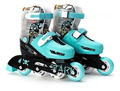 Rollers Patines Stark Crazy Skull Extensibles 27-30 Azul Acero