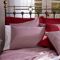 Juego De Sábanas Cannon Queen 2 Plazas 1/2 Bordo Rayada Cts Bordó Rayas