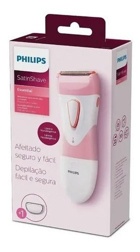 Afeitadora Philips Hp6306 Electrica Rasura Femenina Rosa/blanco
