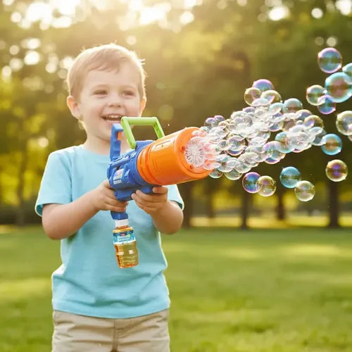 Pistola Lanza Burbujas Zuru Bunch O Bubble Tambor Giratorio Azul