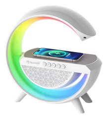 Parlante Portatil Inalambrico Bluetooth Marvo Sg302 Rgb Usb Blanco