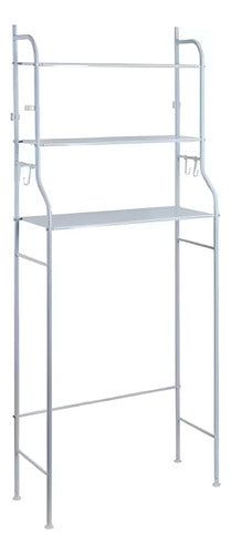 Estanteria Organizador Baño Lavarropas 3 Niveles Blanco Cts Blanco