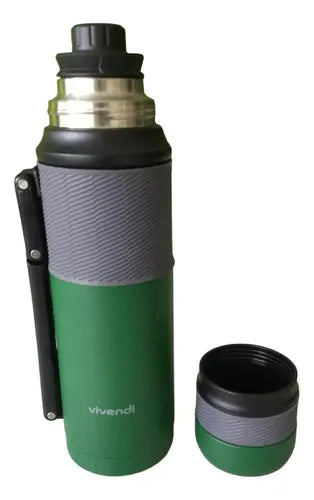 Termo Matero Vivendi 1.2 L Acero Inox Asa Plegable Verde  Verde