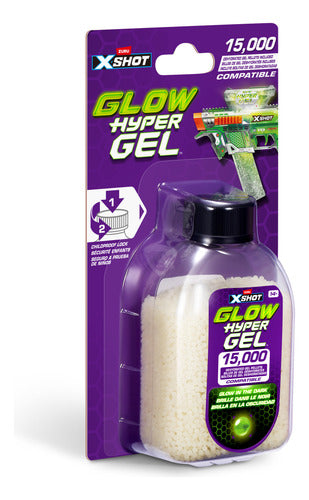 Recarga Gellet Hypergel X-shot De 15000 Municiones Fluo Verde Lima
