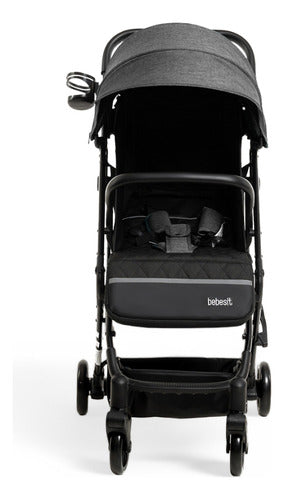 Cochecito Bebesit Luggy Gris Negro