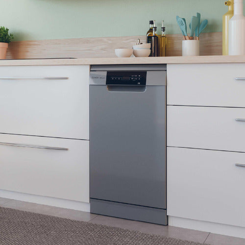 Lavavajillas Candy Cdph2d1047s-12 10 Cubiertos Silver Gris