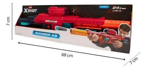 Pistola Zuru X-shot Excel Ranger X8 7964 Rojo