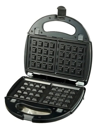Sandwichera 3 Placas Waflera Grill Sandwichera 3 En 1 Westinghouse Color Plateado