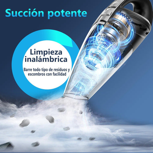 Aspiradora Inalambrica Tm Polvo Liquido Auto Hogar Carga Usb Negro
