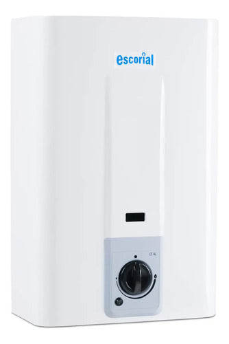 Calefon Escorial 14 Lts Tiro Natural Automático Sin Piloto! Color Blanco Tipo De Gas Gn