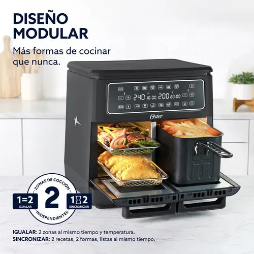 Freidora De Aire Oster Staf11mcddfar 11 Litros Flex Negra - Negro