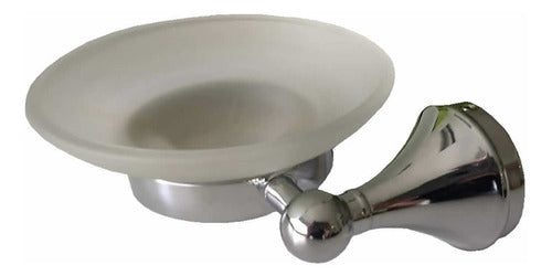 Set Accesorios Baño 6 Piezas Metal Plateado Tm23105 Toallero Jabonera