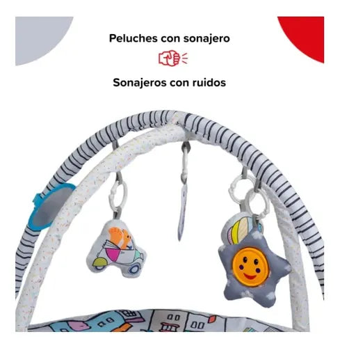 Gimnasio Para Bebes Bebesit 5010rf Actividades Redondo Globo Blanco