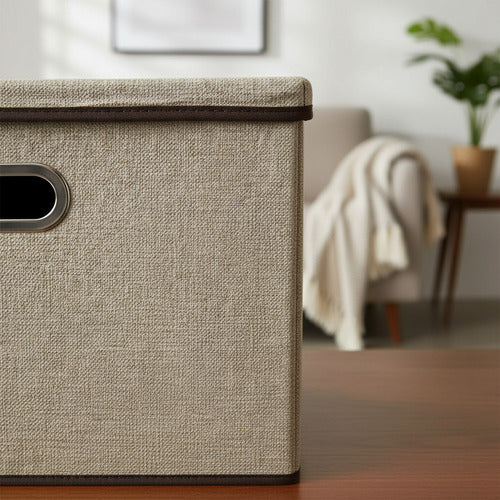 Caja Organizadora Plegable Con Tapa Plegable 45x30 Tio Musa Marrón