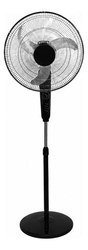 Ventilador Pie Liliana Vpc18mr 18  Aspas Metálicas Timer 75w Negro 3