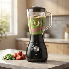 Licuadora Con Jarra De Vidrio 1,5 L 4 Velocidades Kanjihome Color Negro