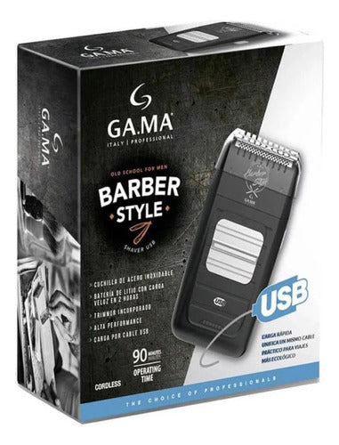 Afeitadora Inalambrica Gama Barber Style Bateria Litio Color Negro