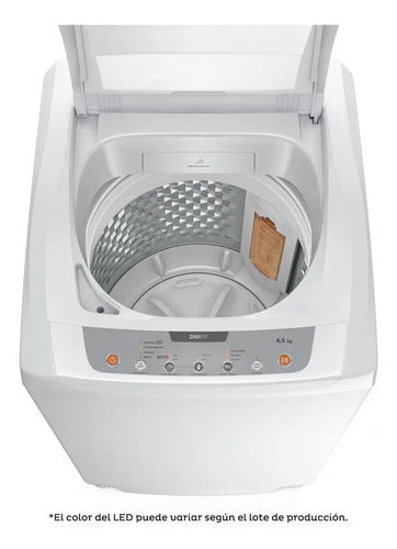 Lavarropas De Carga Superior Gafa Digifit De 6.5kg Blanco Blanco