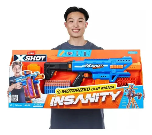 Pistola X-shot Insanity Motorised Clip Blaster 7601
