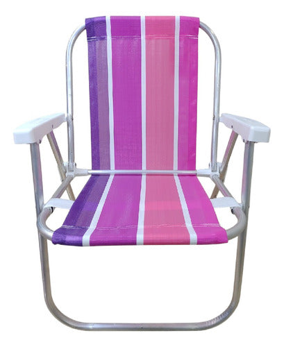 Sillon Bajo Aluminio Botafogo 1 Posicion Hasta 90kg Violeta Violeta