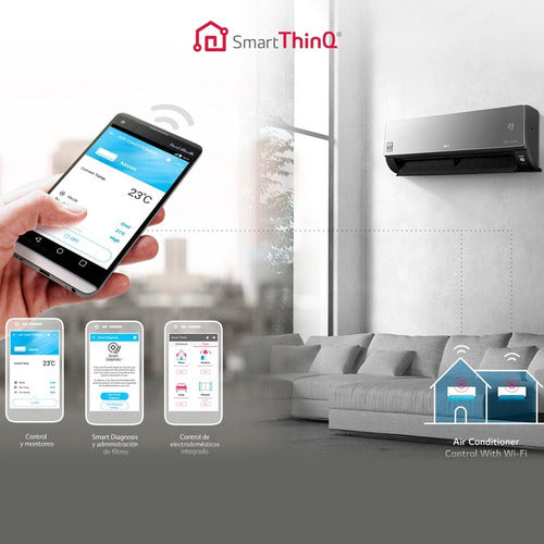 Aire Acondicionado LG Inverter Artcool 3000 Frigorías Color Negro