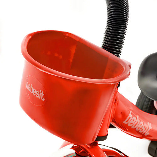 Triciclo Con Manija & Canasto Rojo Sl 1701 - Bebesit