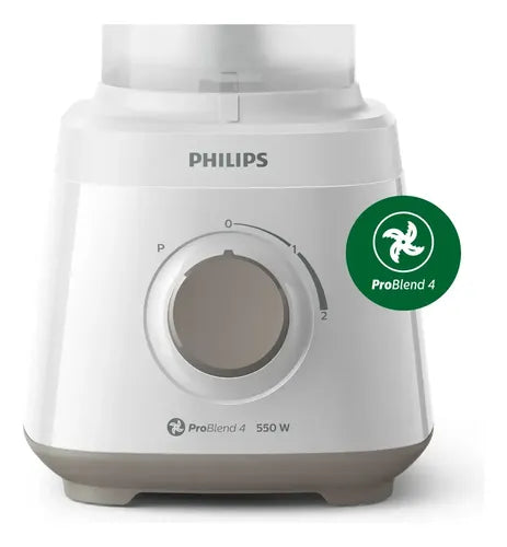 Licuadora Philips Daily Collection Hr2129 2l Blanca Problend Color Blanco Jarra De Plástico