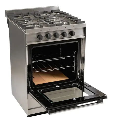 Cocina Comercial Florencia 5818 De 4 Hornallas 56cm Inox