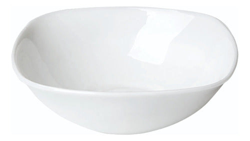 Juego Vajilla De 16 Piezas Carol Cuadrado Playo Postre Jarro Blanco Cuadrado