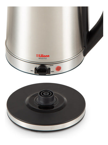 Pava Eléctrica Liliana Ap200 Infustyle 2000w 1,7lts Inox Cts Plateada