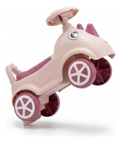 Pata Pata Rino Con Luces Y Música Rosa Bebesit Autito Rosa