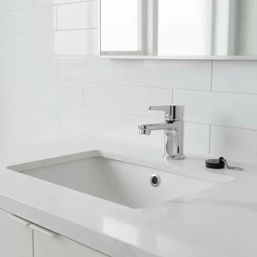 Griferia Lavatorio Fv 0181/g9 Alba Monocomando Baño Pileta Plateado Brillante