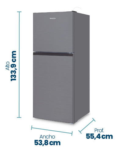 Heladera Philco Top Mount No Frost 174l Inox - Phnt198x2